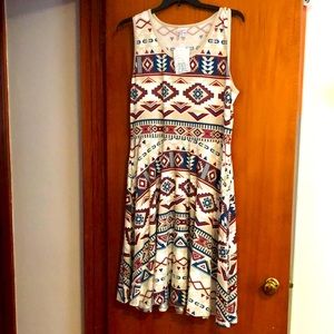 Cute Aztec Lularoe Nicki dress 2XL